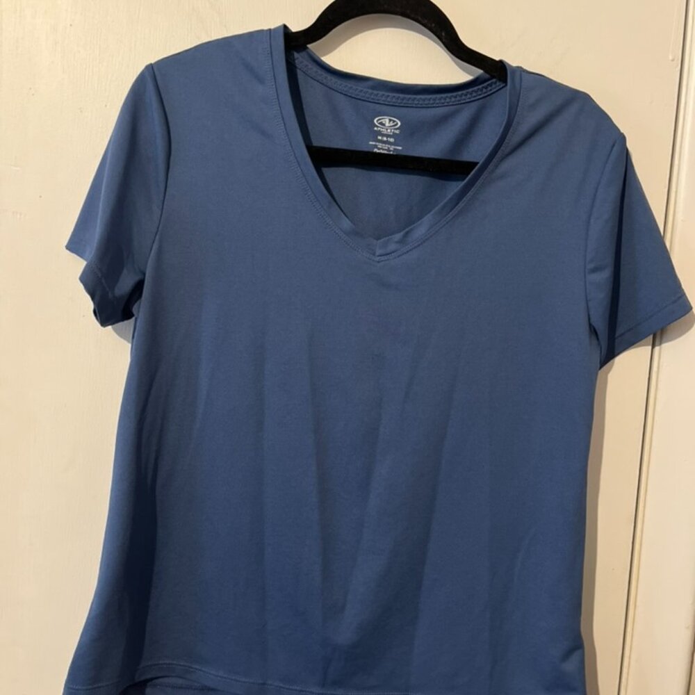 ATHLETIC WOMENS SHORT SLEEVE TOP SZ M